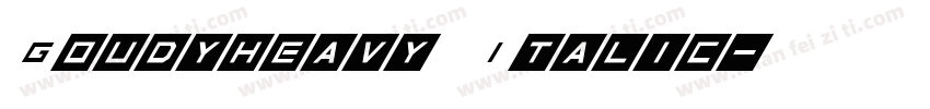 Goudyheavy Italic字体转换